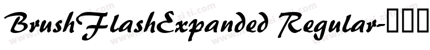 BrushFlashExpanded Regular字体转换